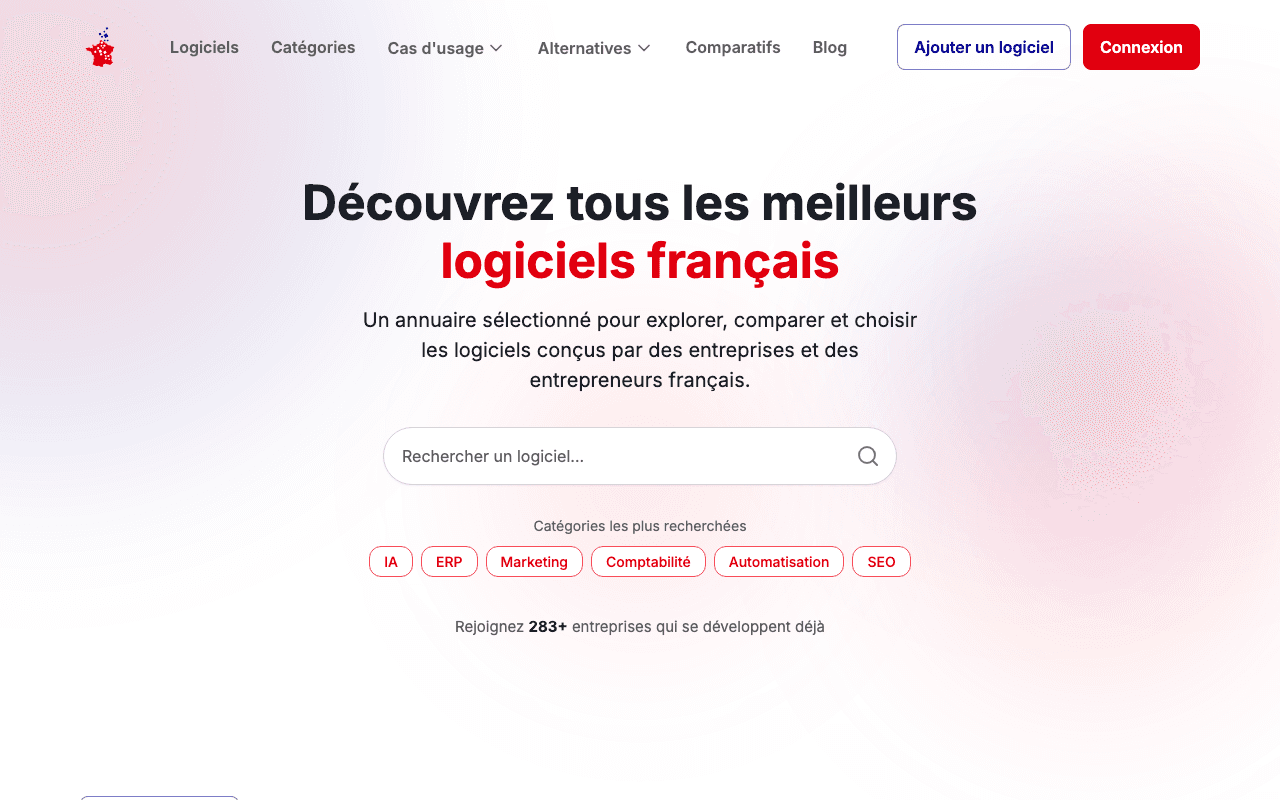 Logiciel France homepage